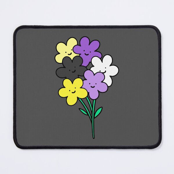 Item preview, Subtle Nonbinary Pride Flowers designed and sold by everything4eva.