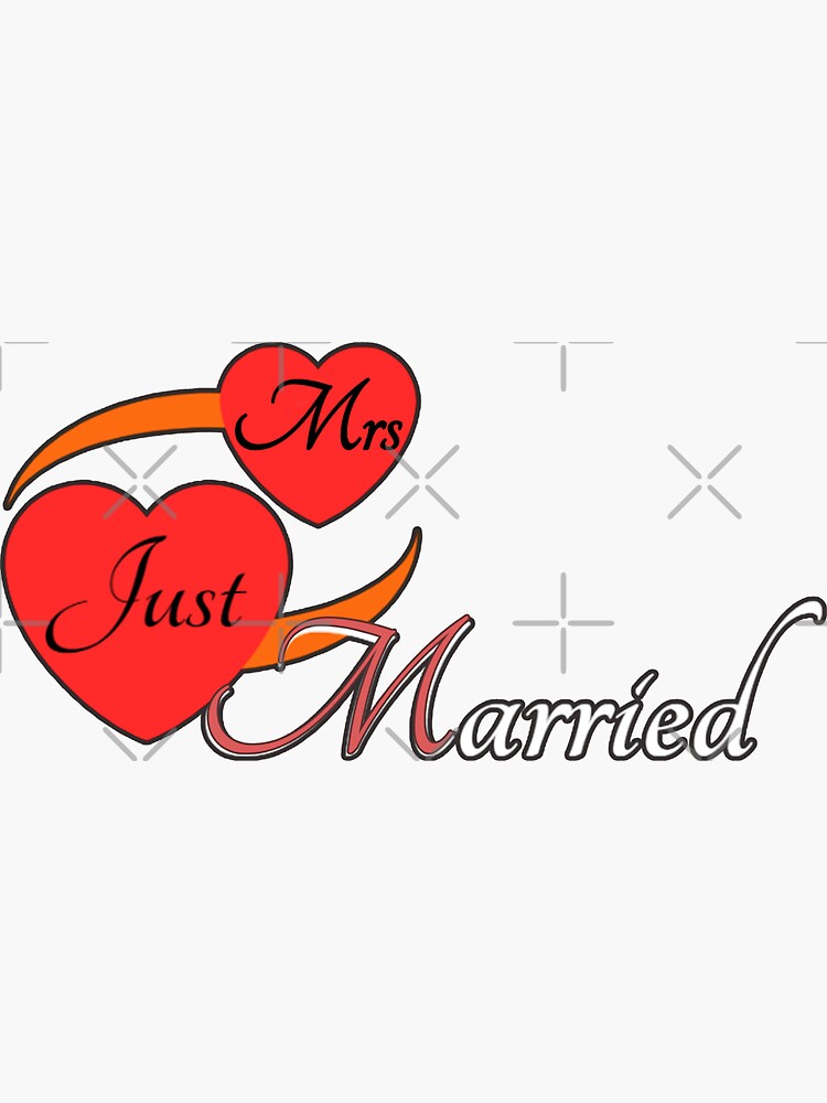 just married, mr and mrs, wedding gift. Sticker for Sale by