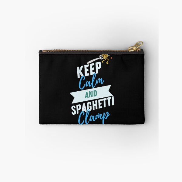 Item preview, keep calm and spaghetti clamp funny quote designed and sold by IHRArt.