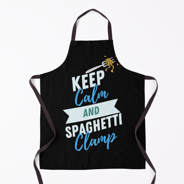 Item preview, keep calm and spaghetti clamp funny quote designed and sold by IHRArt.