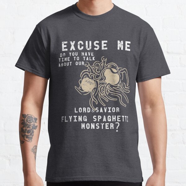 Artikel-Vorschau von  Fliegendes Spaghetti-Monster-Design. Möge seine Nudeligkeit zu Ihren Gunsten herabblicken., designt und verkauft von RealPilotDesign.