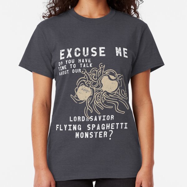 Lord & Savior Flying Spaghetti Monster | Funny Religion Pastafarian Parody Classic T-Shirt