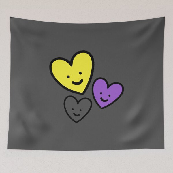 Item preview, Subtle Nonbinary Pride Hearts designed and sold by everything4eva.