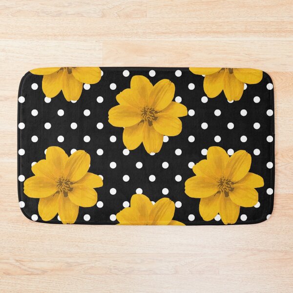 Item preview, Yellow flowers,white polka dots  designed and sold by Floralsharry.