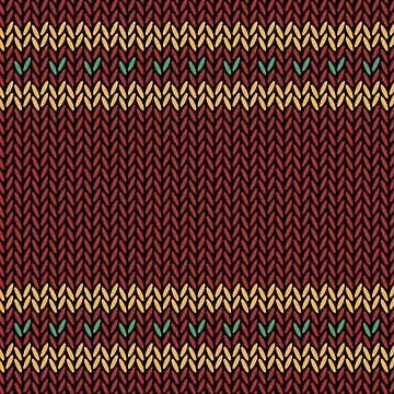 Artwork thumbnail, Red Yellow Knitting Pattern by Patternawy