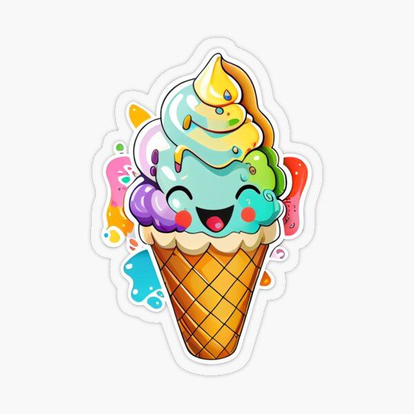 Ice Cream Fanatic Cute Ice Cream Cone Gelato Sundae I Love Ice Cream Scoop  Soft Serve Magnet for Sale by KLINESTORE