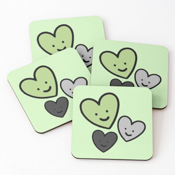 Item preview, Subtle Aromantic Pride Hearts designed and sold by everything4eva.