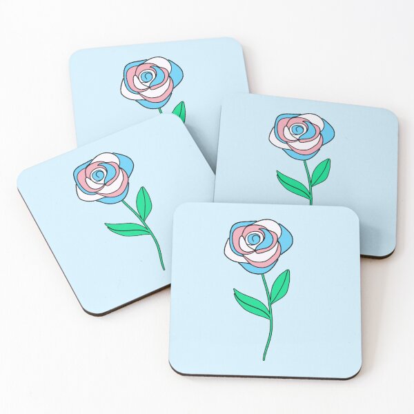 Item preview, Subtle Transgender Pride Rose designed and sold by everything4eva.