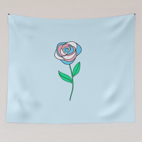 Item preview, Subtle Transgender Pride Rose designed and sold by everything4eva.