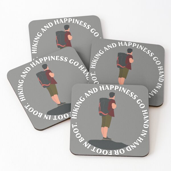 Item preview, hiking N happines - funny hiking quotes designed and sold by Kast25.