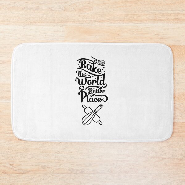 Item preview, bake the world a better place designed and sold by Speckledfrog.