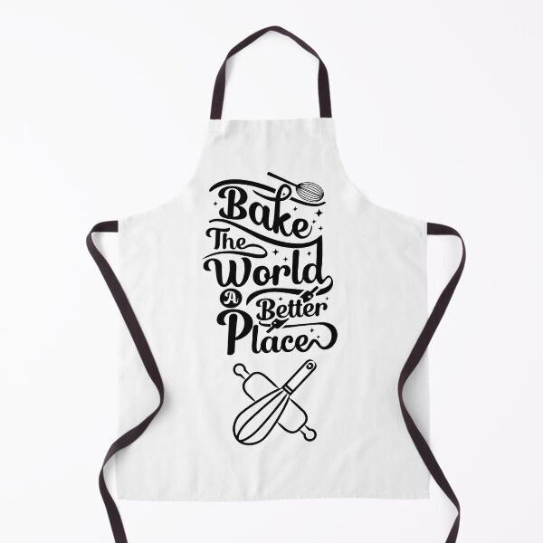 Item preview, bake the world a better place designed and sold by Speckledfrog.