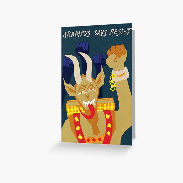 Krampus says resist Greeting Card