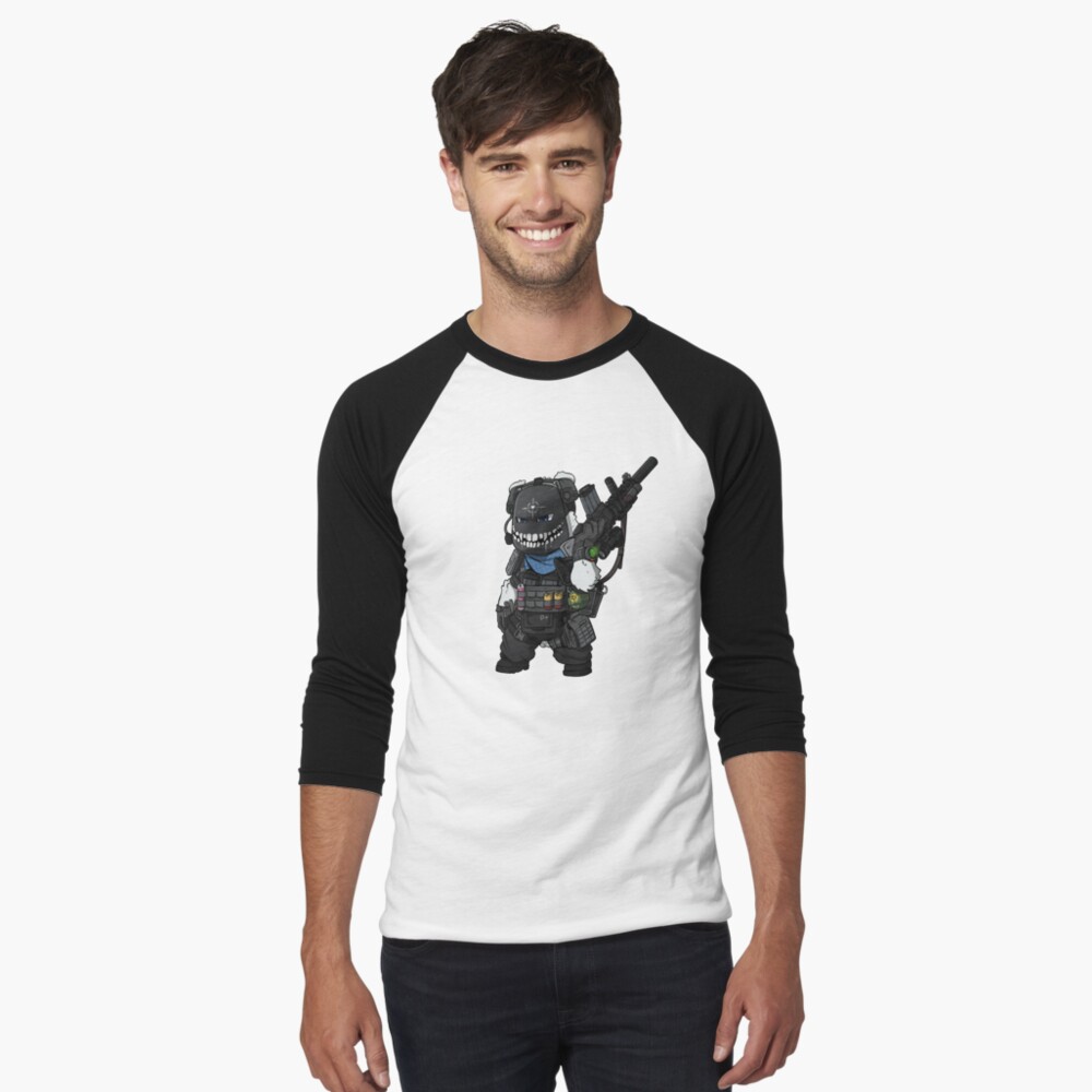 Vista previa del artículo con la obra «Camiseta ¾ estilo béisbol», diseñado y vendido por hiwez.