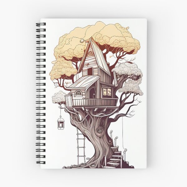 Item preview, Treehouse sketch outline drawing designed and sold by RK - Shop.