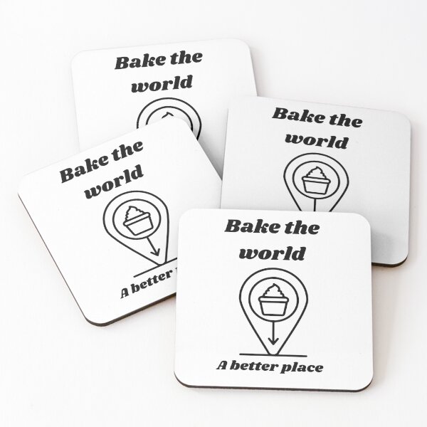 Item preview, bake the world a better place designed and sold by Speckledfrog.