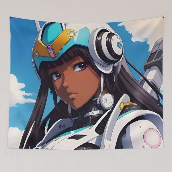Item preview, Mecha City Gworl | Black Anime Girl designed and sold by blackanimemecca.