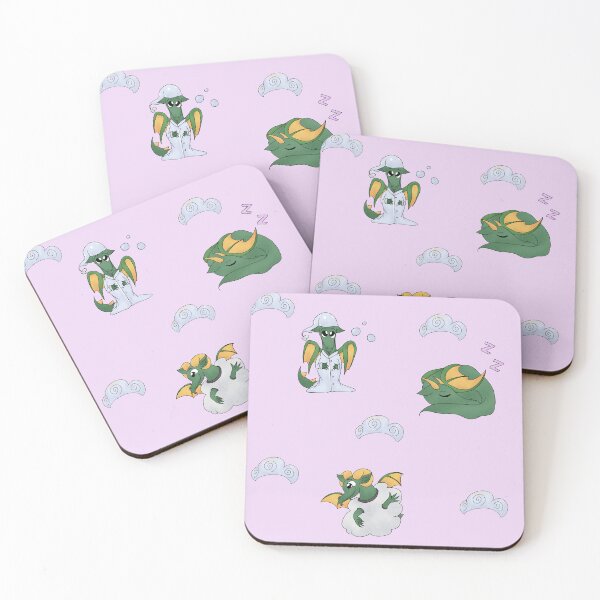 Item preview, Cute Sleepytime Dragon Pattern And Stickersheet designed and sold by nhitori.