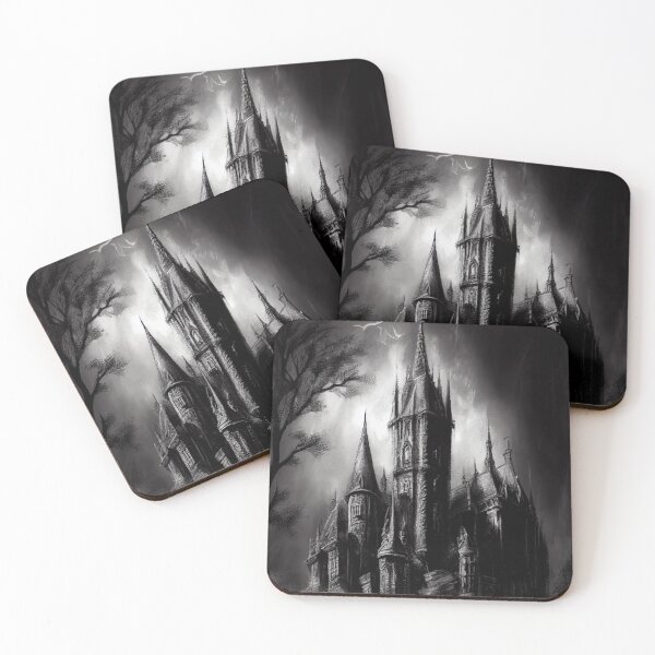 Item preview, Dark Gothic Castle Artwork - Gothic Art - Gothic Horror Drawing  designed and sold by ZickDezine.