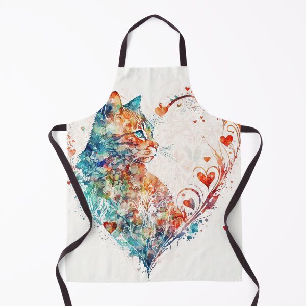 Item preview, Cute cat in colorful floral heart designed and sold by avocadonic.