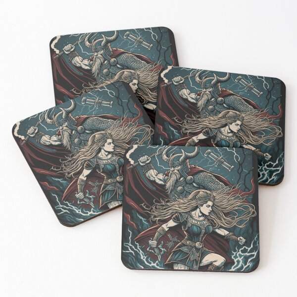 Item preview, Thor and Freya in Battle and Love designed and sold by Philip-p22.