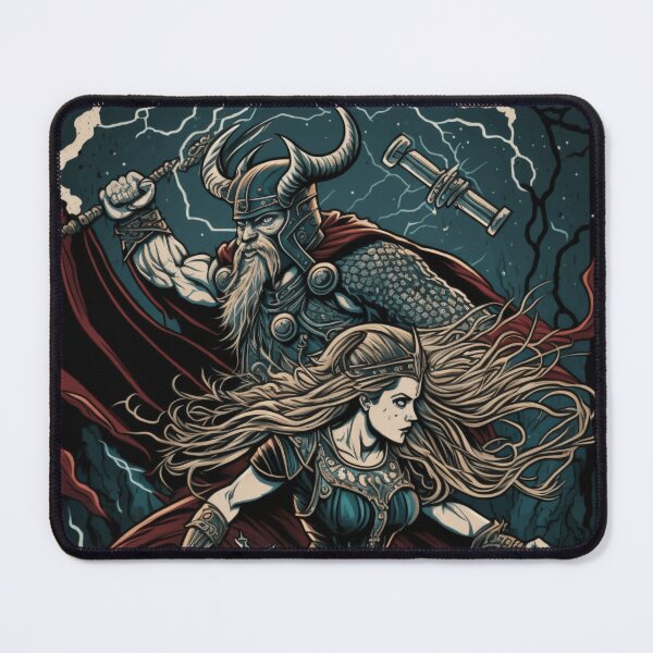 Item preview, Thor and Freya in Battle and Love designed and sold by Philip-p22.