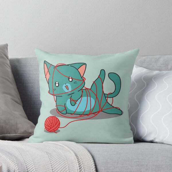 Item preview, Cat playing with a ball of string designed and sold by Merchnique.