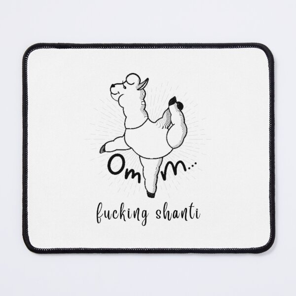 Item preview, Omm Fucking Shanti Llama Yoga Dancer Pose designed and sold by ArtDesign by KBK.