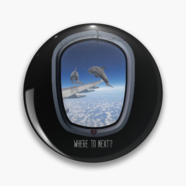 Item preview, Funny Flying Dolphins design Travel and Aviation Lover designed and sold by Ikaroots.