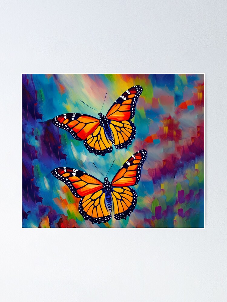 Monarch Butterfly Painting: Acrylic Insect Art Small - Shop