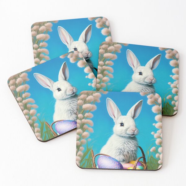 Item preview, Colorful Festive Easter Eggs Easter Bunny Spring Flowers Version 60 designed and sold by DreamingAwake1.