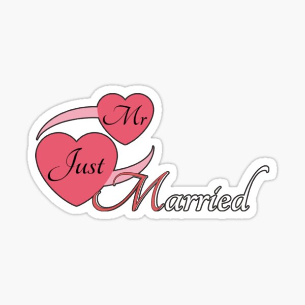 Just Married - Wedding' Sticker | Spreadshirt