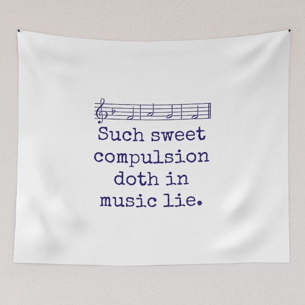 Item preview, Such Sweet Compulsion - Music Quote  designed and sold by CrankyOldDude.