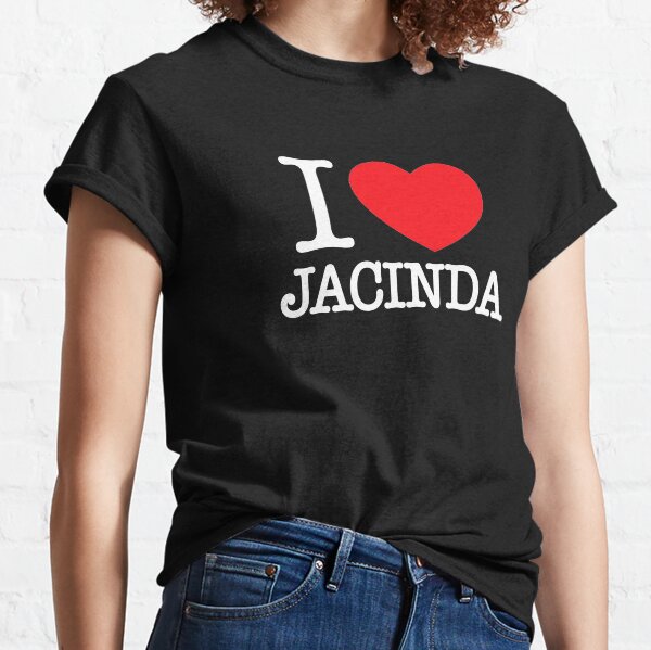 i heart jacinda ardern black white red New Zealand Prime Minister Kiwi I love ny style Classic T-Shirt