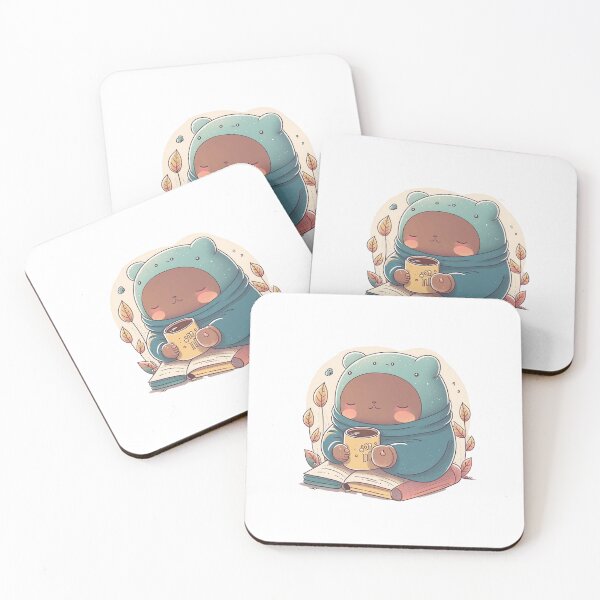 Item preview, Kawaii Reading Companion - Cute Character Design for Cozy Reading Nooks and Home Decor designed and sold by Cheeky Companions.
