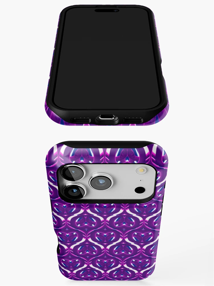Thumbnail 3 of 4, iPhone Case, Purple artwork pattern designed and sold by Work of art Shop.