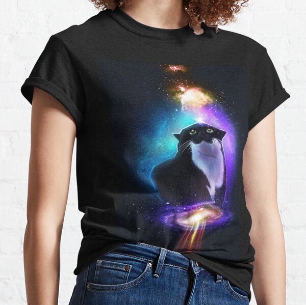 Galaxy cat shirt best sale