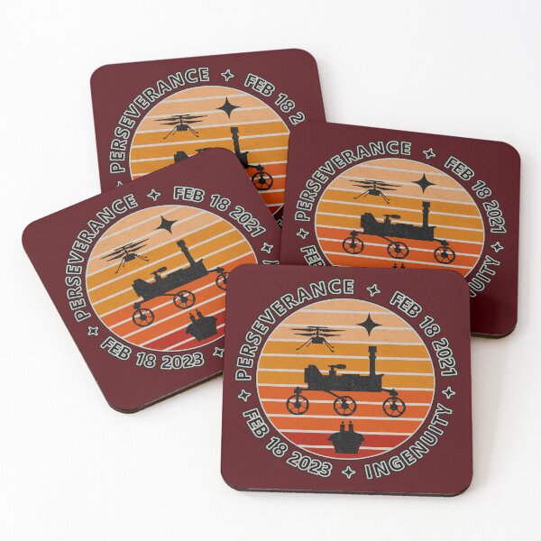 Item preview, Mars Perseverance Ingenuity anniversary 2 years (retro) designed and sold by SolidEarthArt.