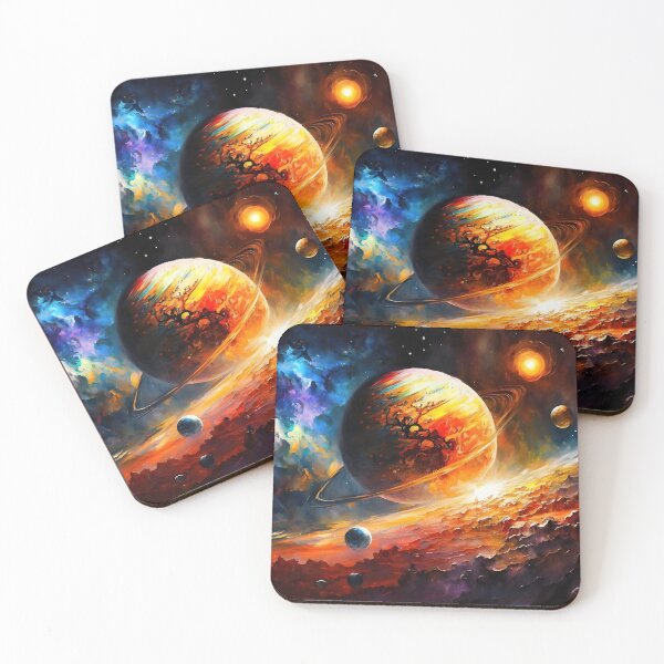 Item preview, Space Galaxy - Solar System - Vibrant Planets - Leonid Afremov Inspired designed and sold by Viperzx.