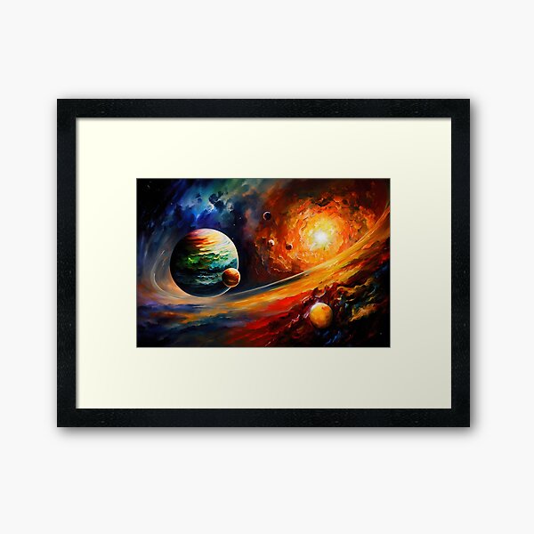 Item preview, Space Galaxy - Solar System - Vibrant Planets - Leonid Afremov Inspired designed and sold by Jordan Bell.