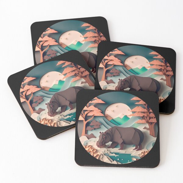 Item preview, Paper hippopotamus designed and sold by siren-of-melet.
