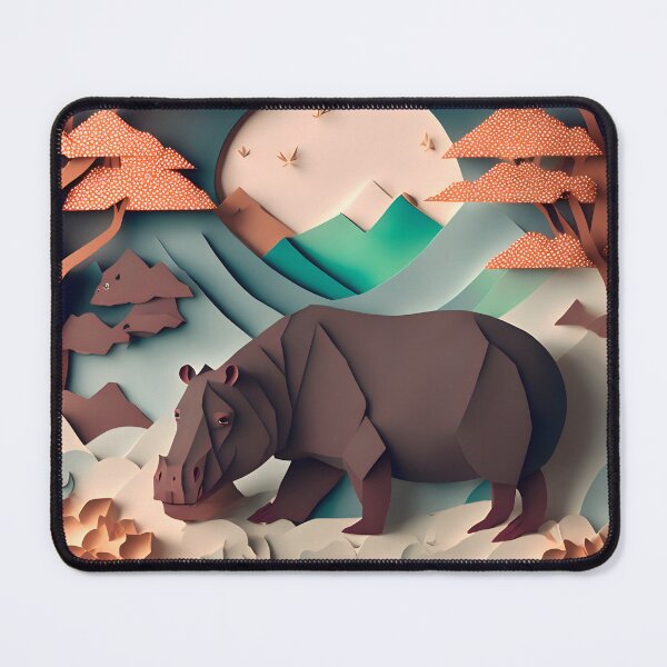 Item preview, Paper hippopotamus designed and sold by siren-of-melet.