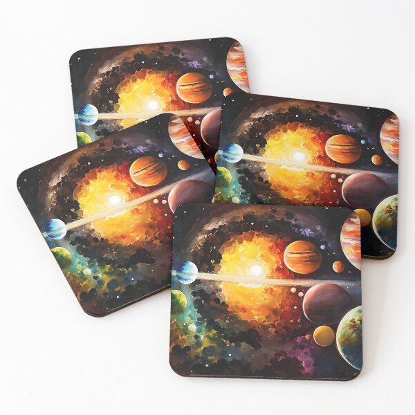 Item preview, Space Galaxy - Solar System - Vibrant Planets - Leonid Afremov Inspired designed and sold by Viperzx.