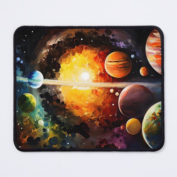 Item preview, Space Galaxy - Solar System - Vibrant Planets - Leonid Afremov Inspired designed and sold by Viperzx.