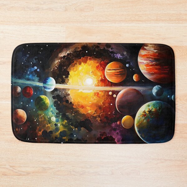 Item preview, Space Galaxy - Solar System - Vibrant Planets - Leonid Afremov Inspired designed and sold by Viperzx.