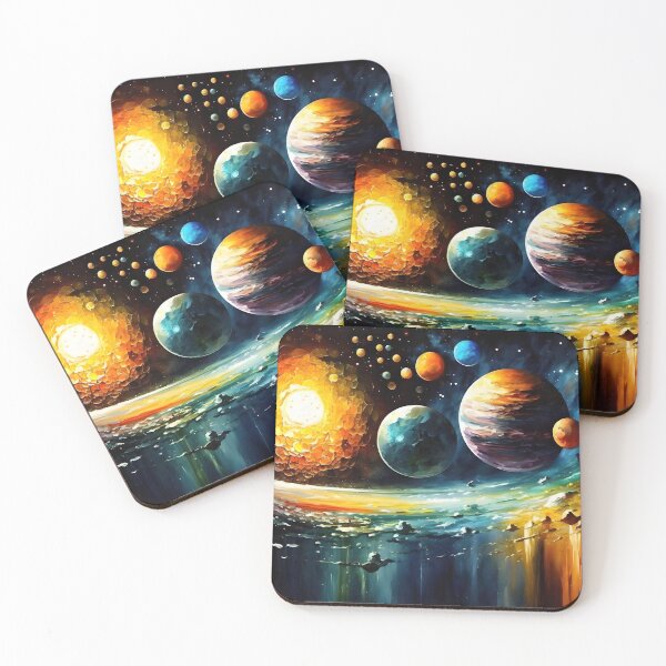 Item preview, Space Galaxy - Solar System - Vibrant Planets - Leonid Afremov Inspired designed and sold by Viperzx.