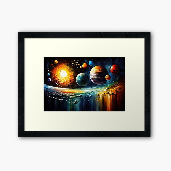 Item preview, Space Galaxy - Solar System - Vibrant Planets - Leonid Afremov Inspired designed and sold by Jordan Bell.