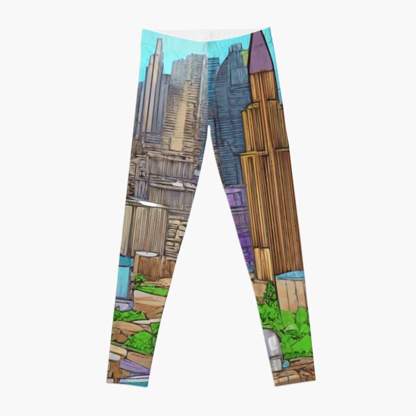 Wonder Woman-style Halftone Comic Book Leggings