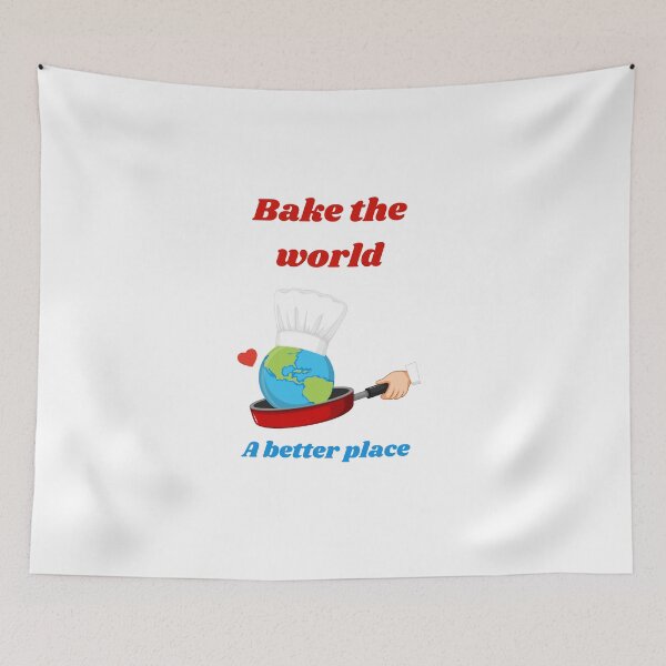 Item preview,  Bake the world a better place designed and sold by Speckledfrog.