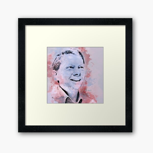 Eckhart Tolle Rocks Watercolor Framed Art Print